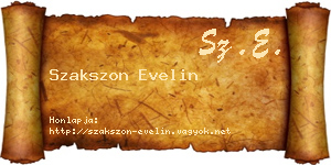 Szakszon Evelin névjegykártya